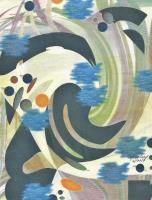 On Cloud Blue - Mixed Media Paintings - By Anna Helena Fisher, Abstract Painting Artist
