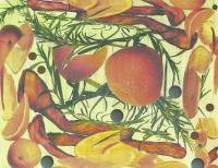 In An Orange World - Mixed Media Paintings - By Anna Helena Fisher, Composition Painting Artist