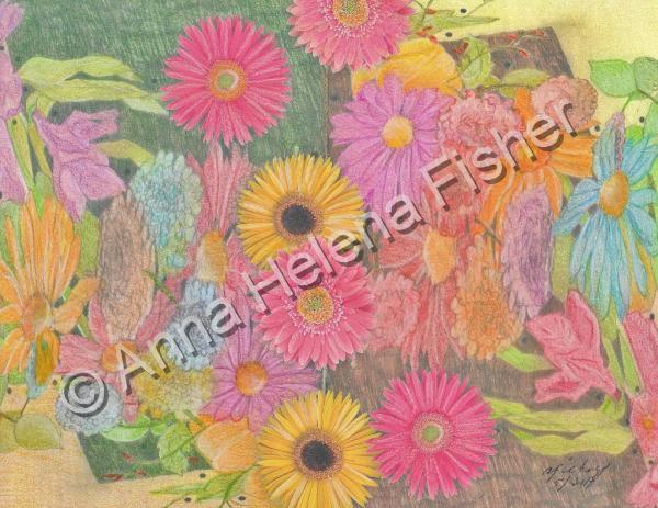 Flora - A Very Colorful Garden - Mixed Media