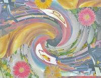 Its Turmoil In The City - Mixed Media Paintings - By Anna Helena Fisher, Abstract Painting Artist