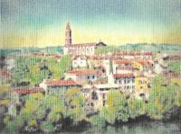 Landscape - Albi France - Mixed Media