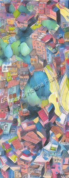 Landscape - Favela - Mixed Media