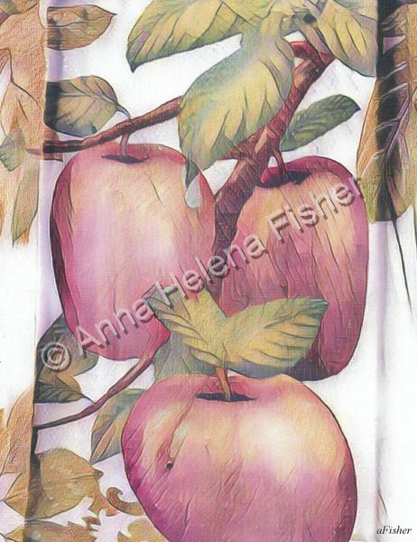 Nature - Delicious Red Apples - Mixed Media