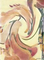 Soft Orchids - Mixed Media Paintings - By Anna Helena Fisher, Flora Painting Artist