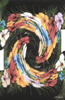 Tornado Of Flowers II - Mixed Media Paintings - By Anna Helena Fisher, Abstract Painting Artist