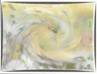 In The Air - Mixed Media Paintings - By Anna Helena Fisher, Flora Painting Artist