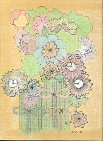 Figurative - A Bouquet Of Artificial Flowers - Mixed Media