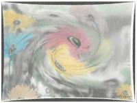 Its Windy Outside 3 - Mixed Media Drawings - By Anna Helena Fisher, Decorative Drawing Artist