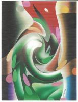 Corkscrew - Mixed Media Paintings - By Anna Helena Fisher, Composition Painting Artist