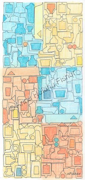 Template - Colorful Puzzle - Mixed Media