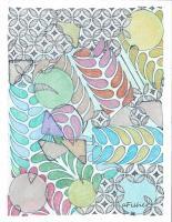 Template V - Mixed Media Paintings - By Anna Helena Fisher, Decorative Painting Artist