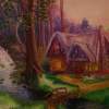 Cottage In The Woods - Water Color Paintings - By Devonna Goldstein, Landscape Painting Artist
