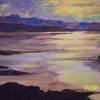 Sunset On The Lake - Watercolor Paintings - By Barbara Baker, Realism Painting Artist