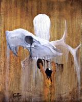 Deer Song - Oil Paintings - By Patrick Trotter, Drip Painting Painting Artist
