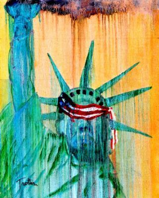 American Indian Spirit World - Liberty Mmm - Oil