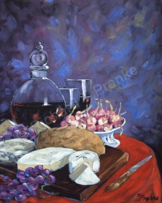 Art Sell Directly By The Artis - Cheese_And_Good_Wine_Sold - Oil On Canvas