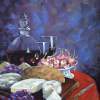 Cheese_And_Good_Wine_Sold - Oil On Canvas Paintings - By Richard T Pranke, Impressionist Painting Artist