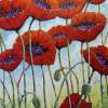 Skyward_Poppies By Prankearts Fine Art_Sold - Oil On Canvas Paintings - By Richard T Pranke, Impressionist Painting Artist