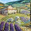 Lavender Hills Tuscany_Sold - Oil On Canvas Paintings - By Richard T Pranke, Impressionist Painting Artist