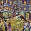 New Orleans Jazz Night By Richard T Pranke_Sold - Oil On Canvas Paintings - By Richard T Pranke, Impressionist Painting Artist