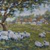 Gathering Of Sheep Fram Painting By Prankearts - Oil On Canvas Paintings - By Richard T Pranke, Impressionist Painting Artist