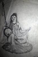Meera - Pencil Drawings - By Sajith Puthukkudi Sooryakiran Bhrahaspathi, Impressionism Drawing Artist