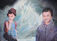 Lets Have Snaps - Water Colour Paintings - By Sajith Puthukkudi Sooryakiran Bhrahaspathi, Impressionism Painting Artist