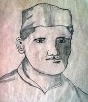 Pencil Drawing - Lal Bahudoor Satri - Pencil