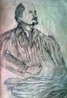 Pencil Drawing - Lenin - Pencil