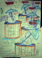 Burning Thought ---- - Pencil And Ink Drawings - By Sajith Puthukkudi Sooryakiran Samoothiri, Cartoons Drawing Artist