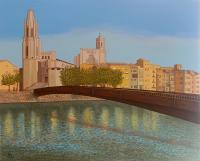 Girona Riu Onyar - Tela Paintings - By Pau Barrera, Oil Painting Artist