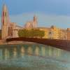 Girona Riu Onyar - Tela Paintings - By Pau Barrera, Oil Painting Artist