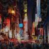 Street In New York - 35Mm Film- Digtalpaint Digital - By Lateur Jacques, Figurative Digital Artist
