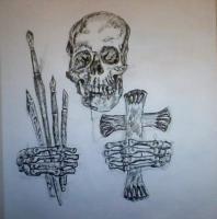 Art-To Death Do Us Apart - Pen And Ink Drawings - By Stephen J Vattimo, Symbolism Drawing Artist