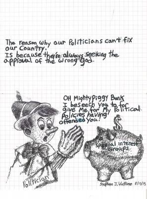 Surealworld Black And White Il - All Mighty Piggy Bank - Pen And Ink