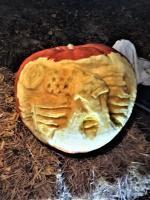 Heal Our Land - Pumpkin Sculpting Sculptures - By Stephen J Vattimo, Symbolism Sculpture Artist