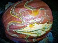 200000 League Under The Sea - Pumpkin Sculpting Sculptures - By Stephen J Vattimo, 3- D  Art Sculpture Artist