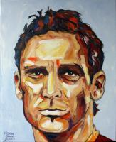 Francesco Totti - Acrylic Paintings - By Michael Gavan Duffy, Contemporary Painting Artist