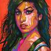 Amy Winehouse - Acrylic Paintings - By Michael Gavan Duffy, Contemporary Painting Artist