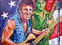 Bruce Springsteen - Acrylic Paintings - By Michael Gavan Duffy, Contemporary Painting Artist