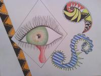 Random Designs And Drawings - Eye See You - 140Lb Watercolor Paper