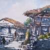 Manali Village View - Water Colour Paintings - By Khilchand Chaudhari, Landscape Painting Painting Artist