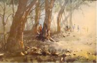 Goldanrays - Water Colour Paintings - By Khilchand Chaudhari, Landscape Painting Painting Artist