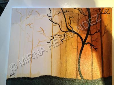 Oil - Tree Shadows - Oil