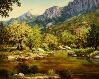 Sabino Canyon - Oil Paintings - By Walter Fenton, Realism Painting Artist