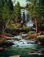 Waterfall - Cartwheel Falls - Oil