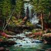 Cartwheel Falls - Oil Paintings - By Walter Fenton, Realism Painting Artist