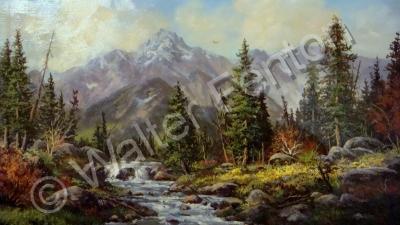 Alpine Waterfall - Alpine - Oil