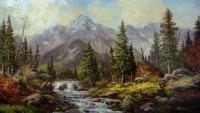 Alpine - Oil Paintings - By Walter Fenton, Realism Painting Artist