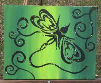 Dragonfly - Acrylic Paintings - By Diedre Maloney, Abstract Painting Artist